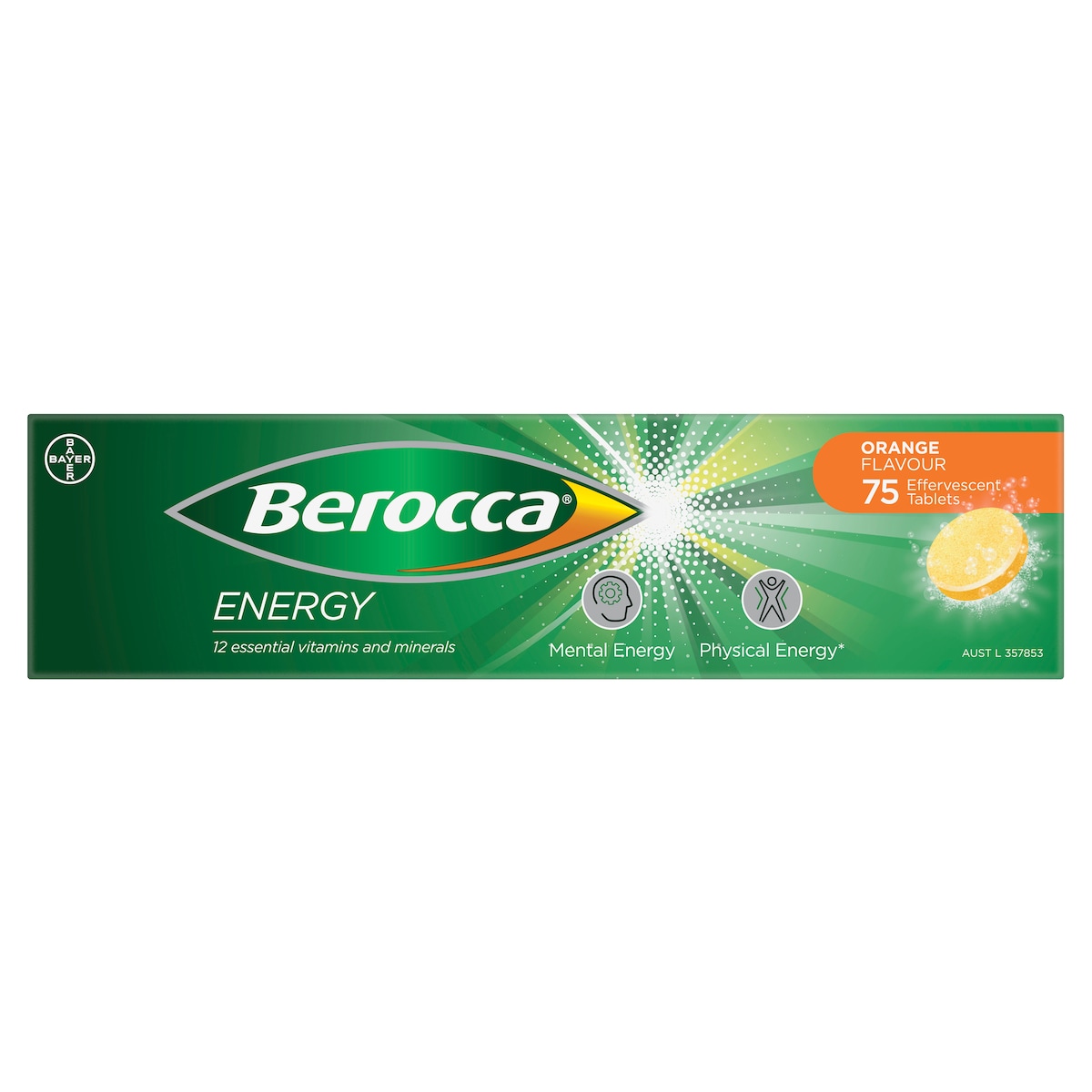 Berocca Effervescent Tablets Orange 75 Tablets