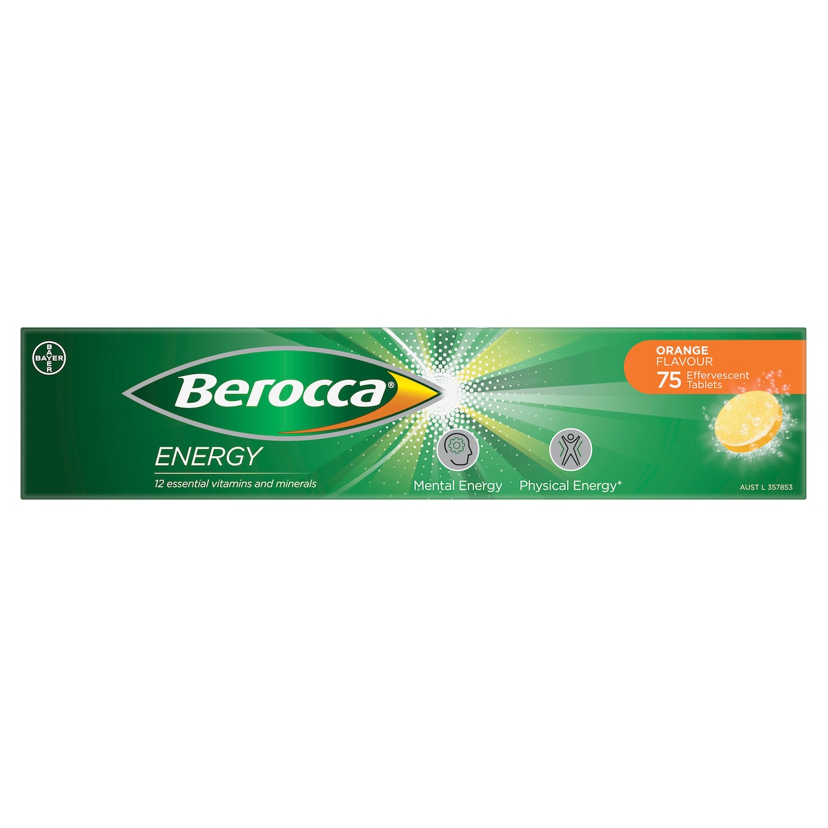 Berocca Effervescent Tablets Orange 75 Tablets