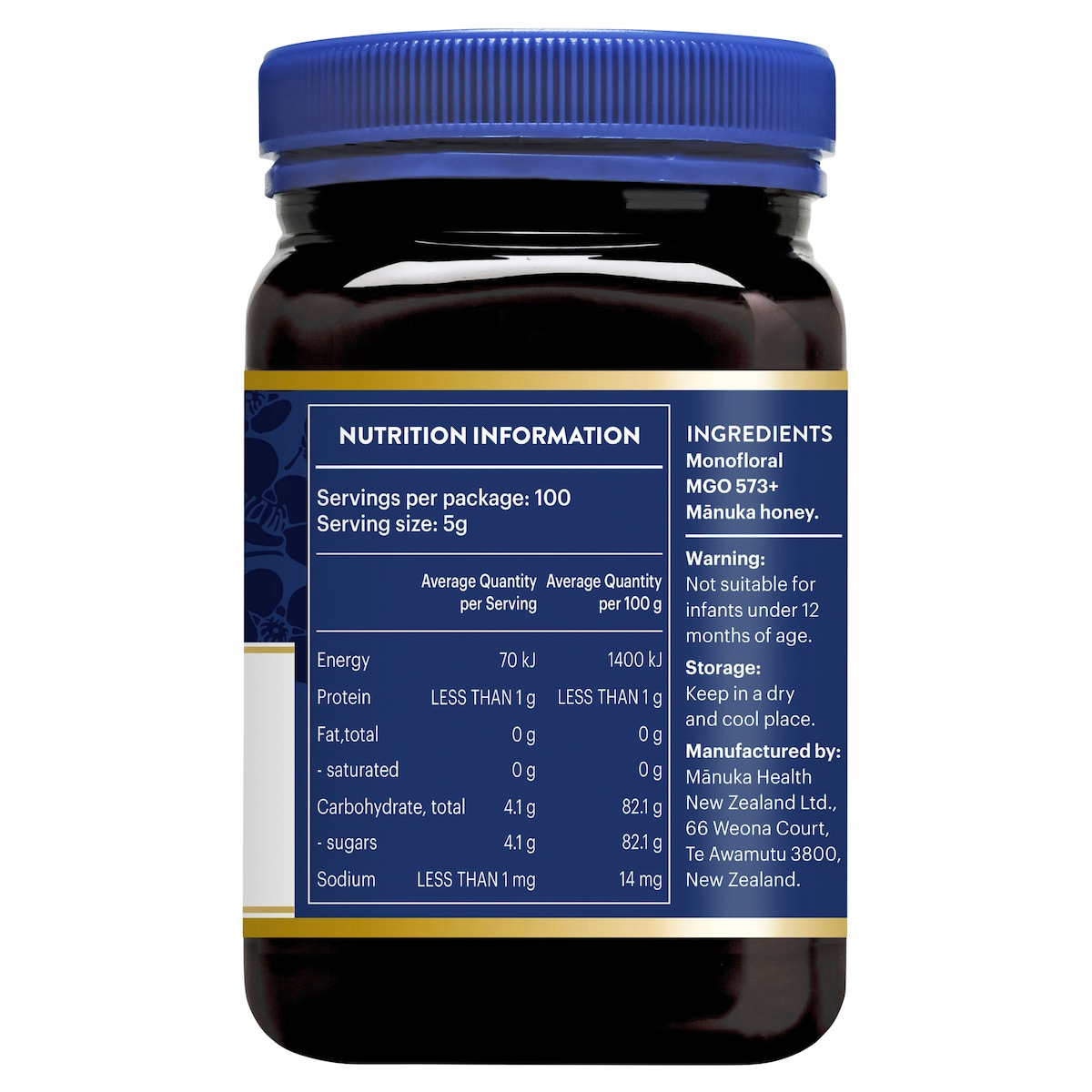 Manuka Health Mgo 573+ Umf 16 Manuka Honey 500G