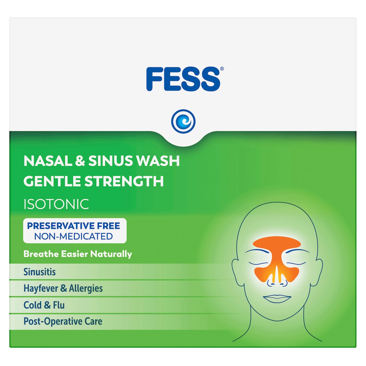 Fess Nasal & Sinus Wash Refills Gentle Strength 100 Sachets