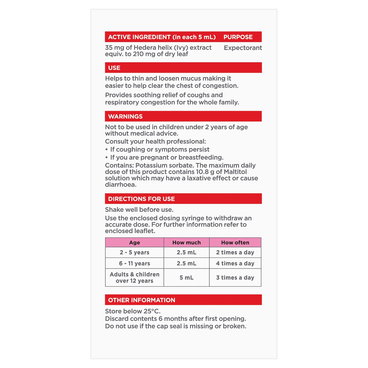 Little Coughs For Babies 6 Months+ Raspberry 200Ml