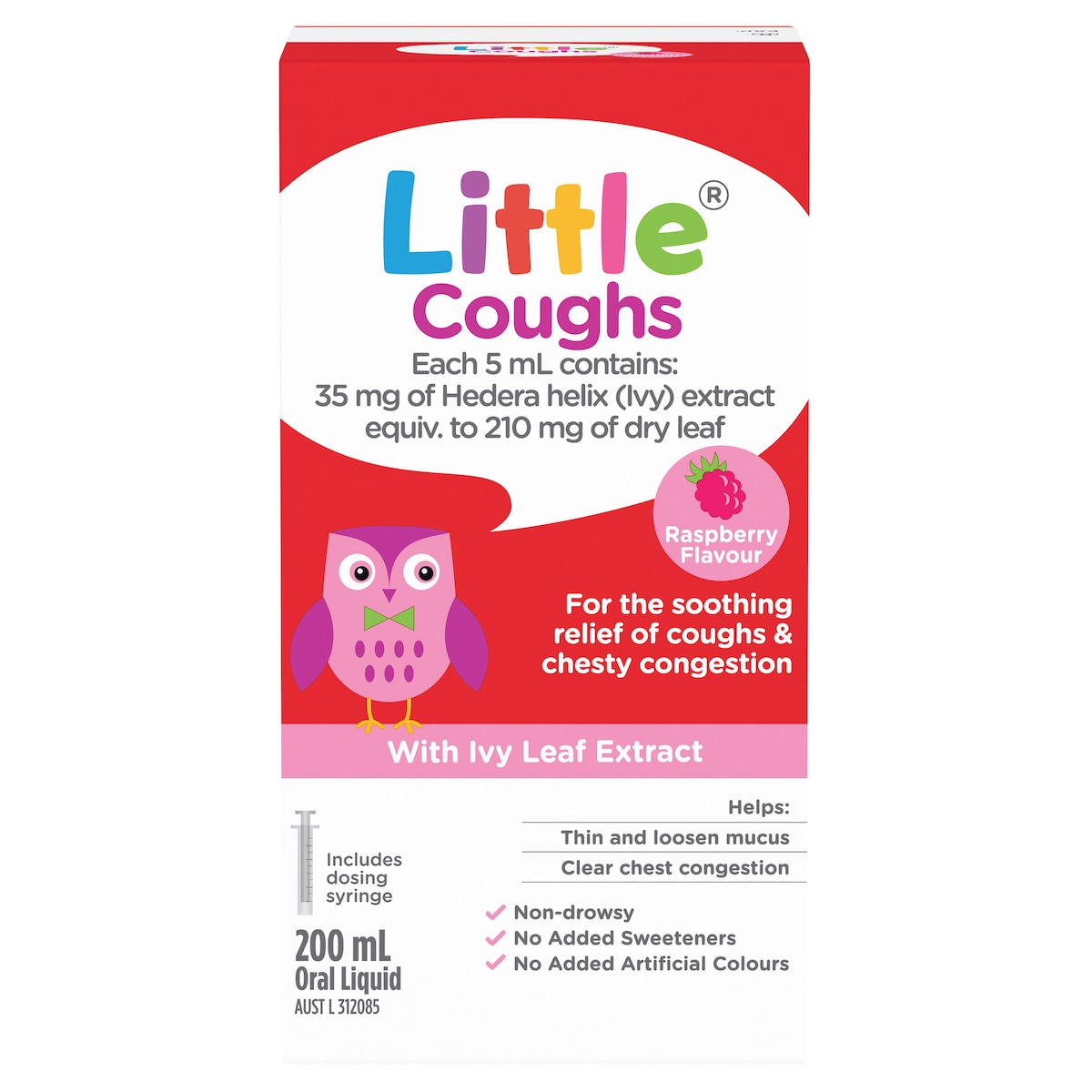 Little Coughs For Babies 6 Months+ Raspberry 200Ml