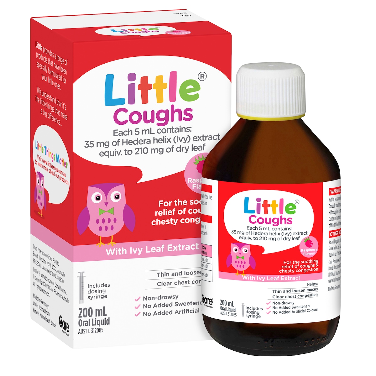 Little Coughs For Babies 6 Months+ Raspberry 200Ml