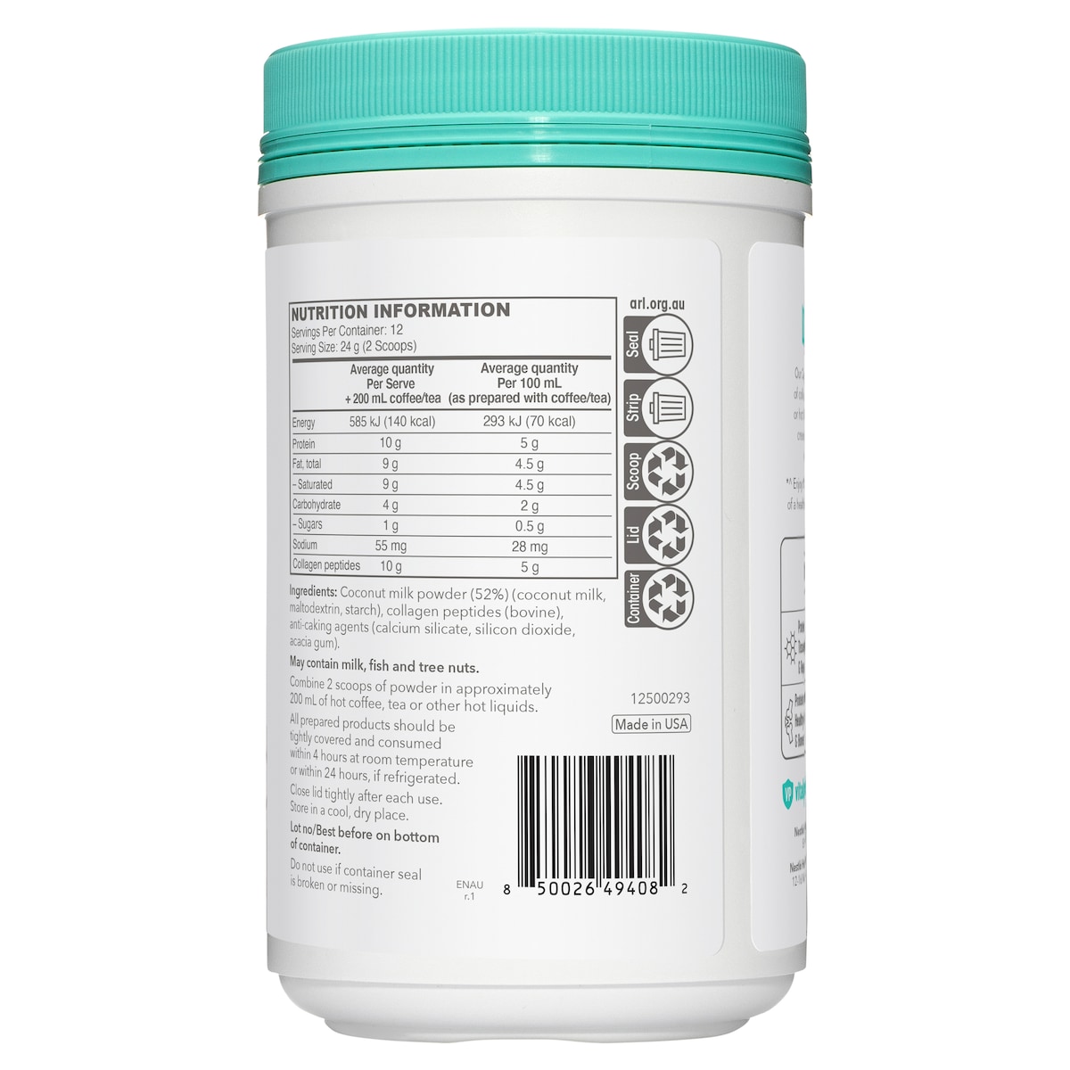 Vital Proteins Collagen Creamer Coconut 293G