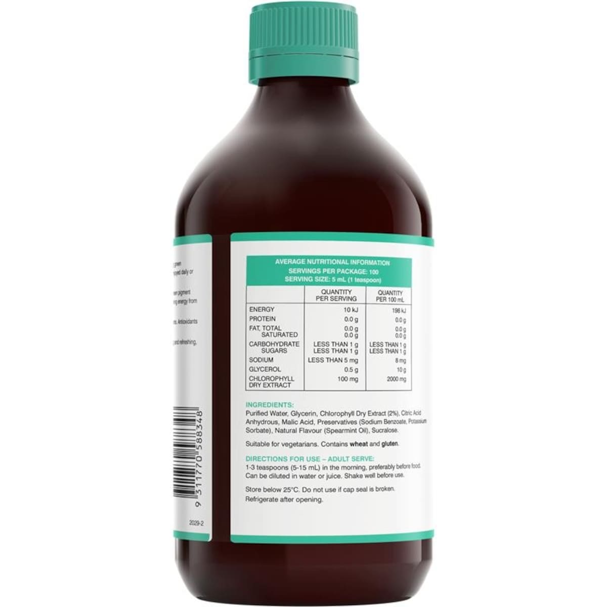 Swisse Chlorophyll Spearmint Flavour Superfood Liquid 500Ml