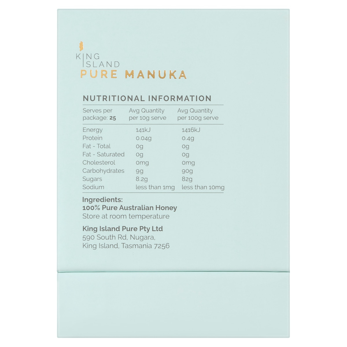 King Island Pure Manuka Honey Tasmania Mgo 514+ 250G