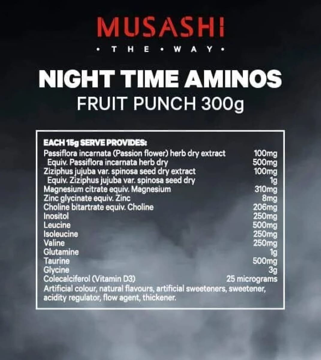 Musashi Night Time Aminos Fruit Punch 300G