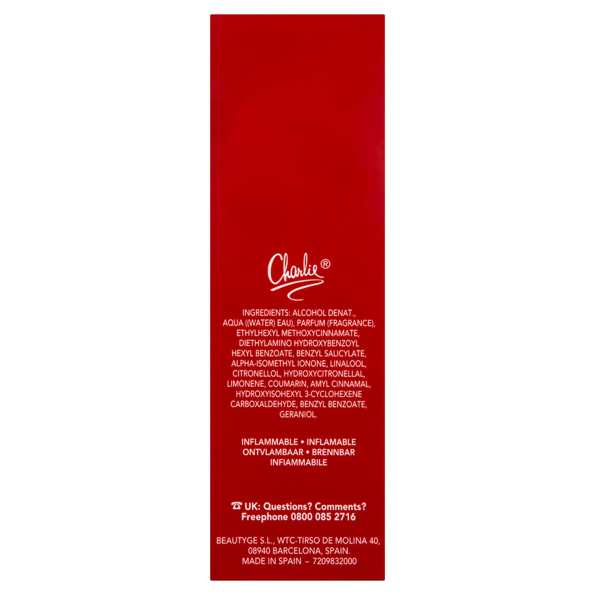 Revlon Charlie Red Eau De Toilette 100Ml