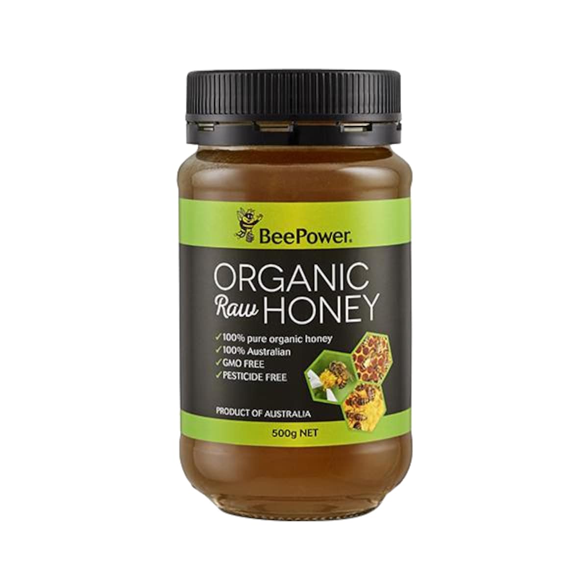 Beepower Organic Raw Honey 500G