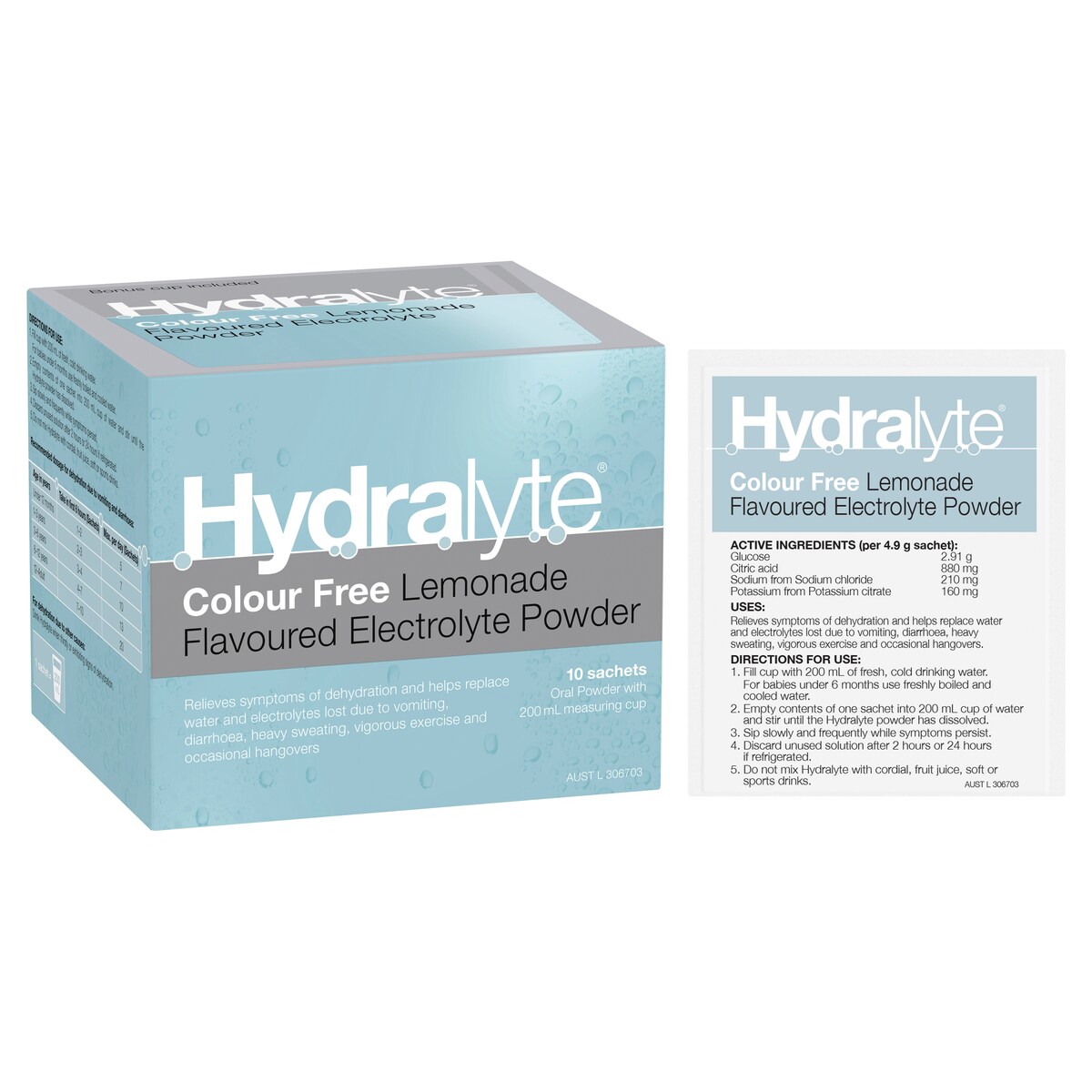 Hydralyte Electrolyte Powder Lemonade 10 Sachets