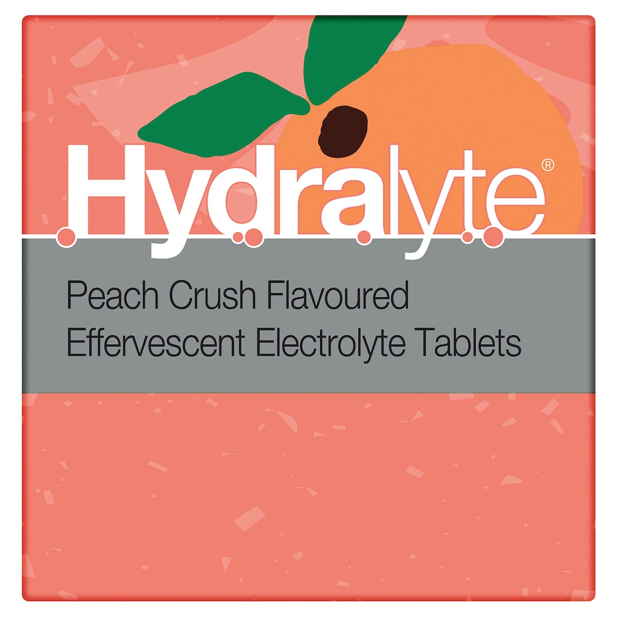 Hydralyte Effervescent Electrolyte Tablets Peach Crush 20 Pack