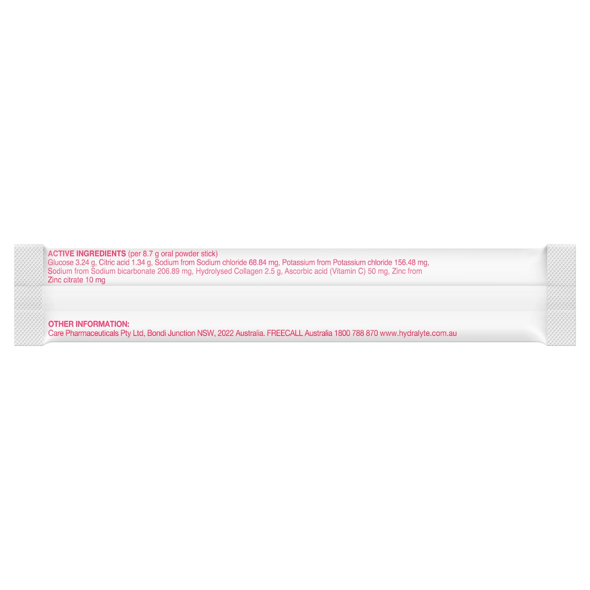 Hydralyte Plus Collagen Powder 10 Sticks