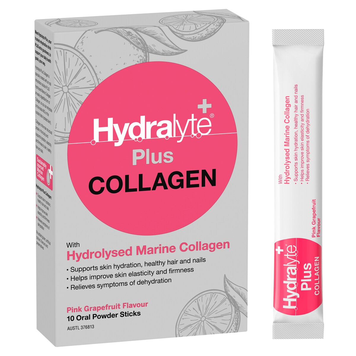 Hydralyte Plus Collagen Powder 10 Sticks