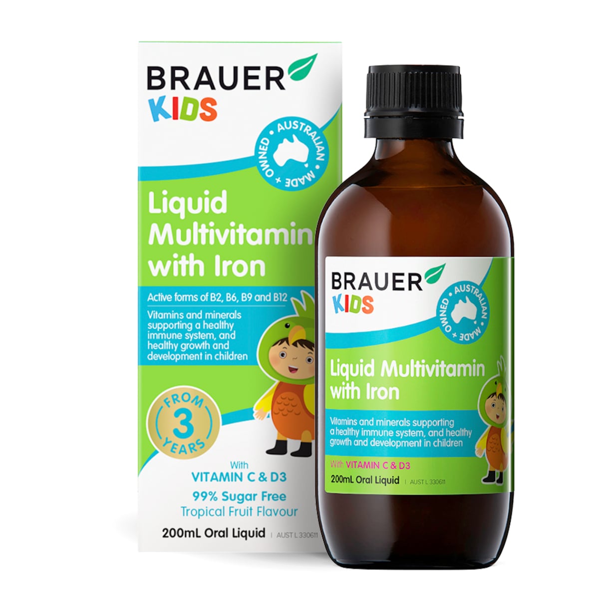 Brauer Kids Multivitamin With Iron 200Ml