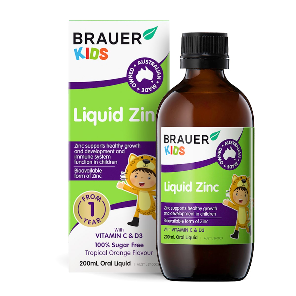 Brauer Baby & Kids Liquid Zinc 200Ml