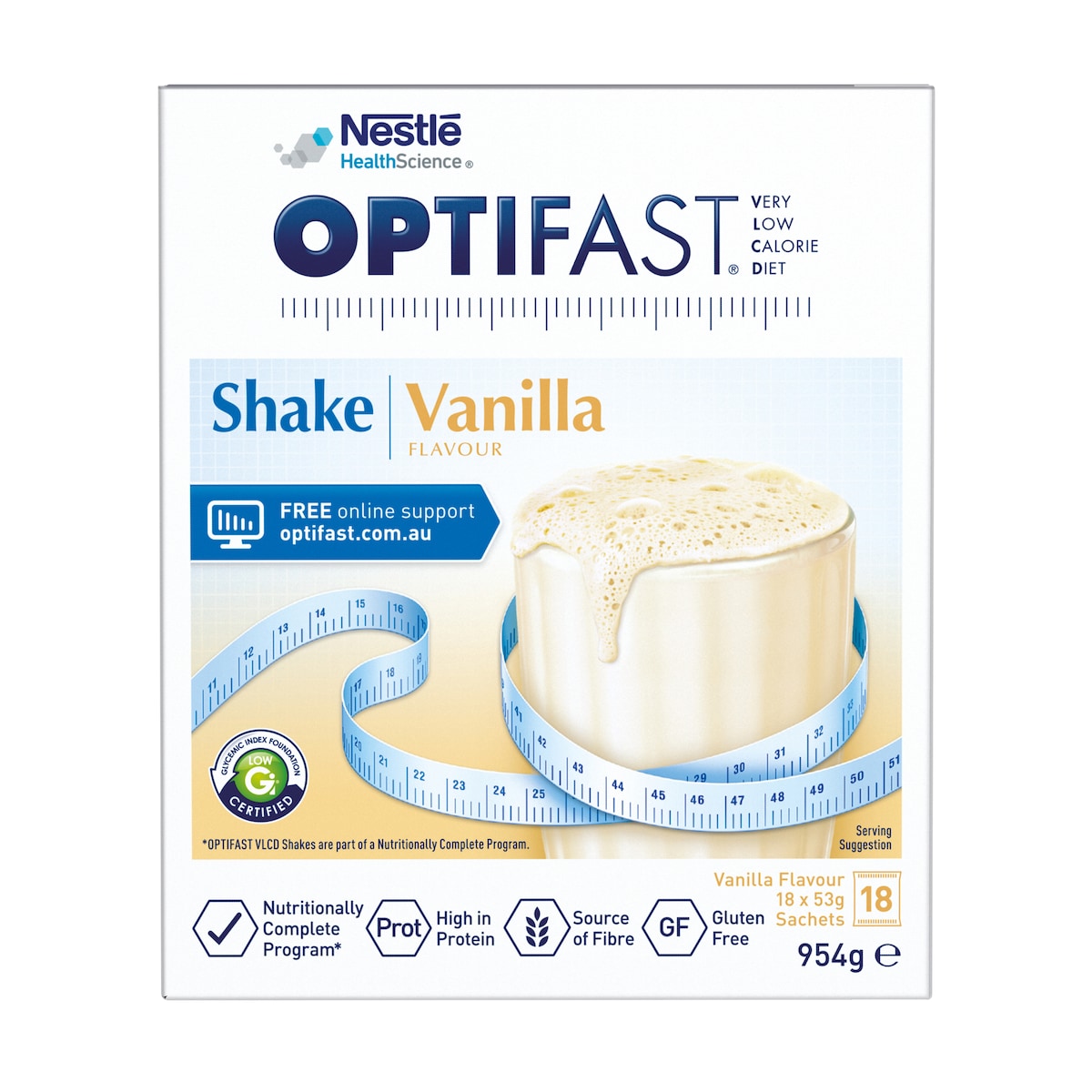 Optifast Vlcd Shake Vanilla 18 Serves