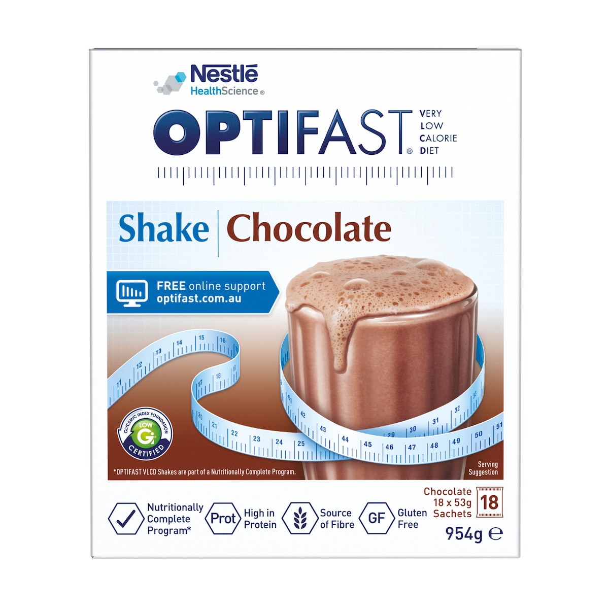 Optifast Vlcd Shake Chocolate 18 Serves