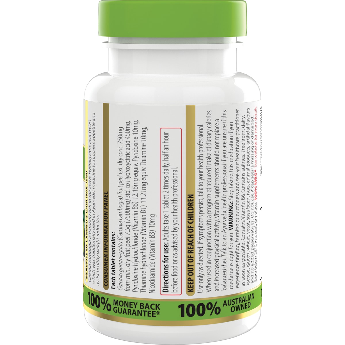 Carusos Garcinia 7500 60 Tablets