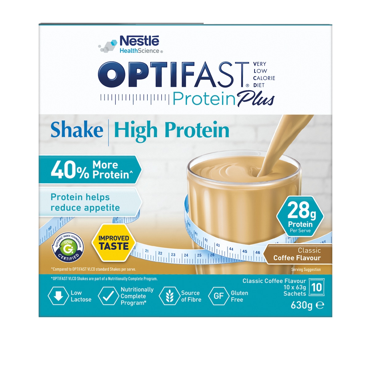 Optifast Vlcd Protein Plus Shake Coffee 10 Sachets