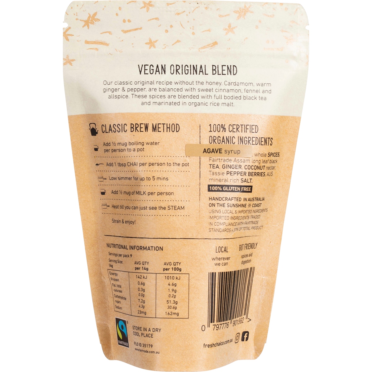 The Fresh Chai Co Vegan Original Blend 250G