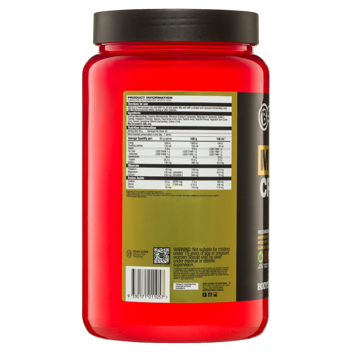 Bsc Body Science Myocytin Raspberry 1.2Kg