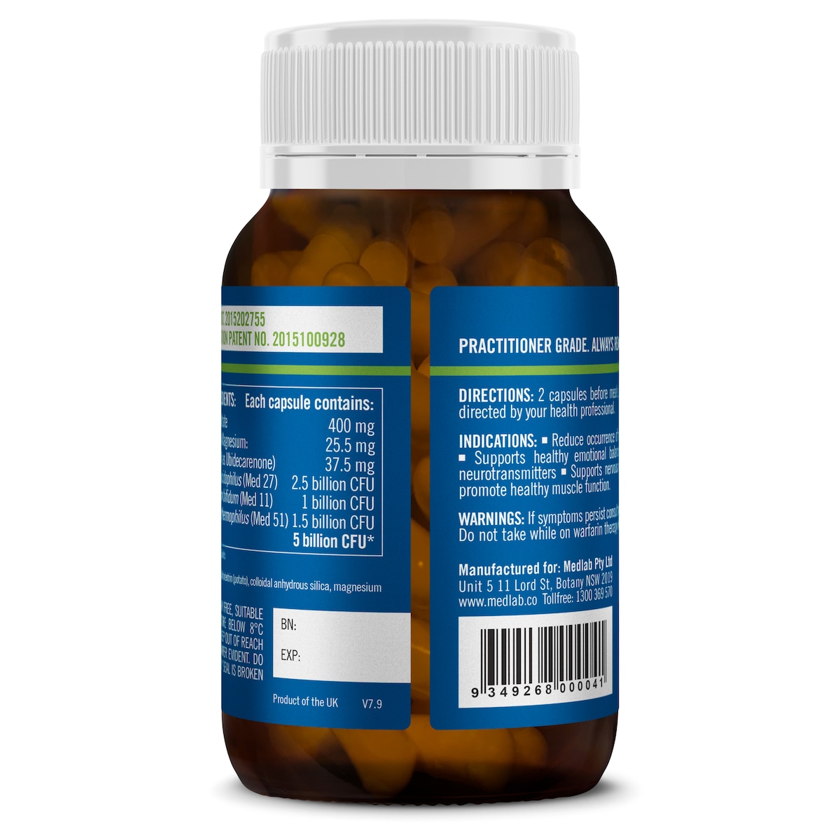 Medlab Nrg Biotic 60 Capsules