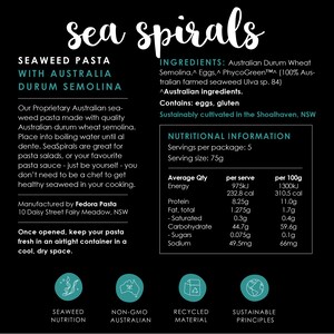 PhycoHealth SeaSpirals Seaweed Pasta  375g