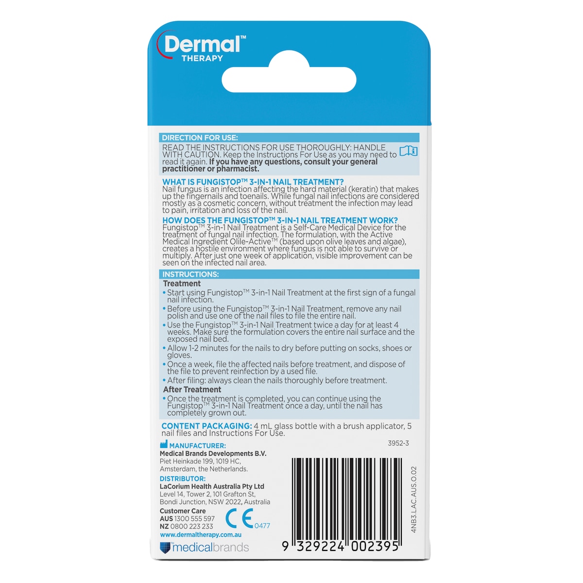 Dermal Therapy Fungistop 3-In-1 Nail Treatment 4Ml