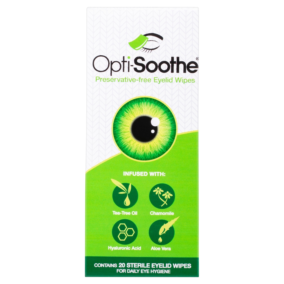 Opti-Soothe Preservative Free Eyelid Wipes 20 Pack