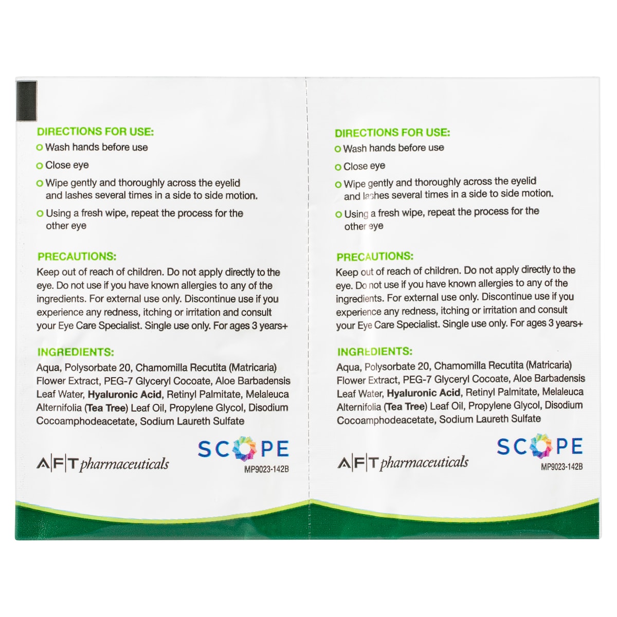 Opti-Soothe Preservative Free Eyelid Wipes 20 Pack