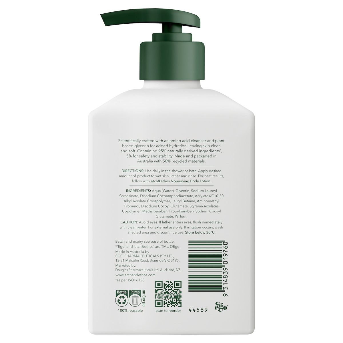 Ego Etch & Ethos Body Wash Botanical Bloom 300G