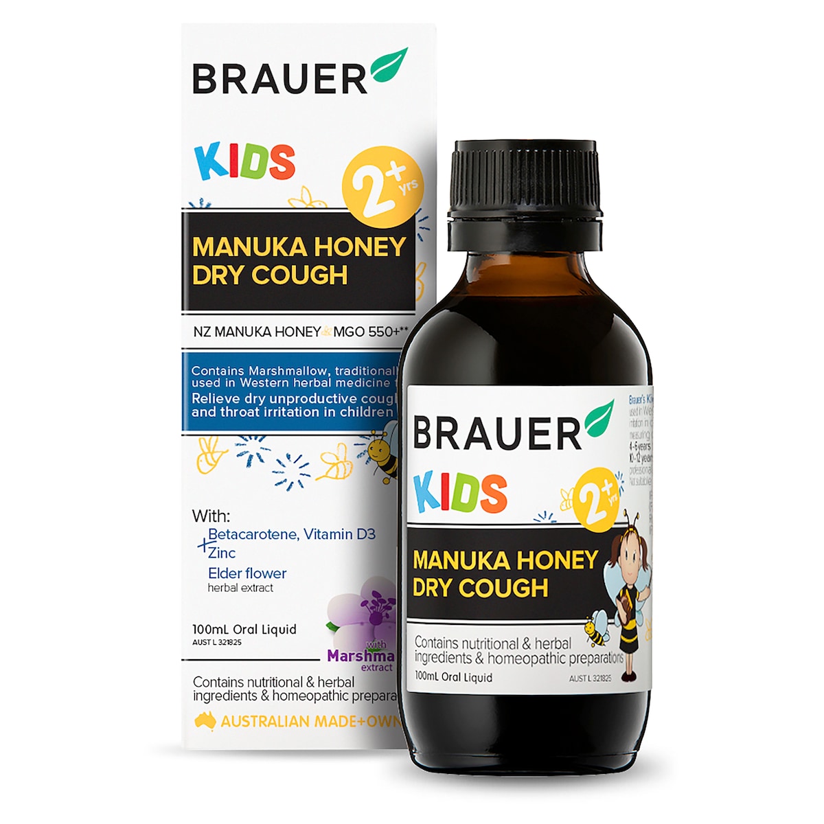 Brauer Kids Manuka Honey Dry Cough 100Ml