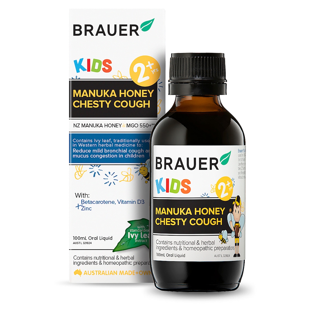 Brauer Kids Manuka Honey Chesty Cough 100Ml