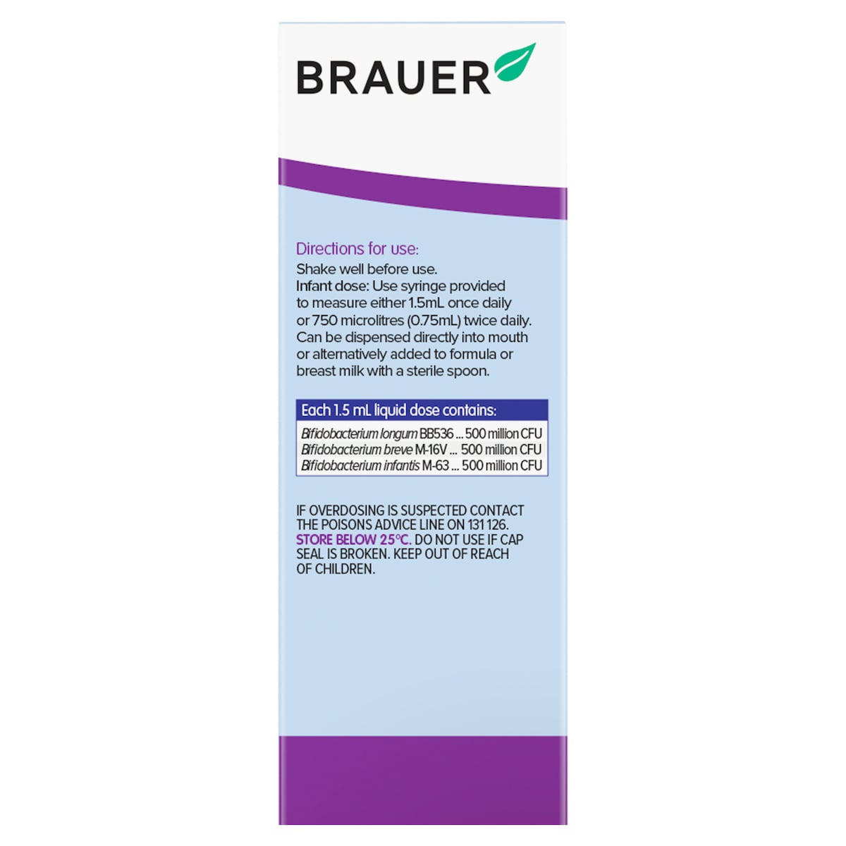 Brauer Baby & Child Immune Defence Probiotic Liquid For Infants 45Ml