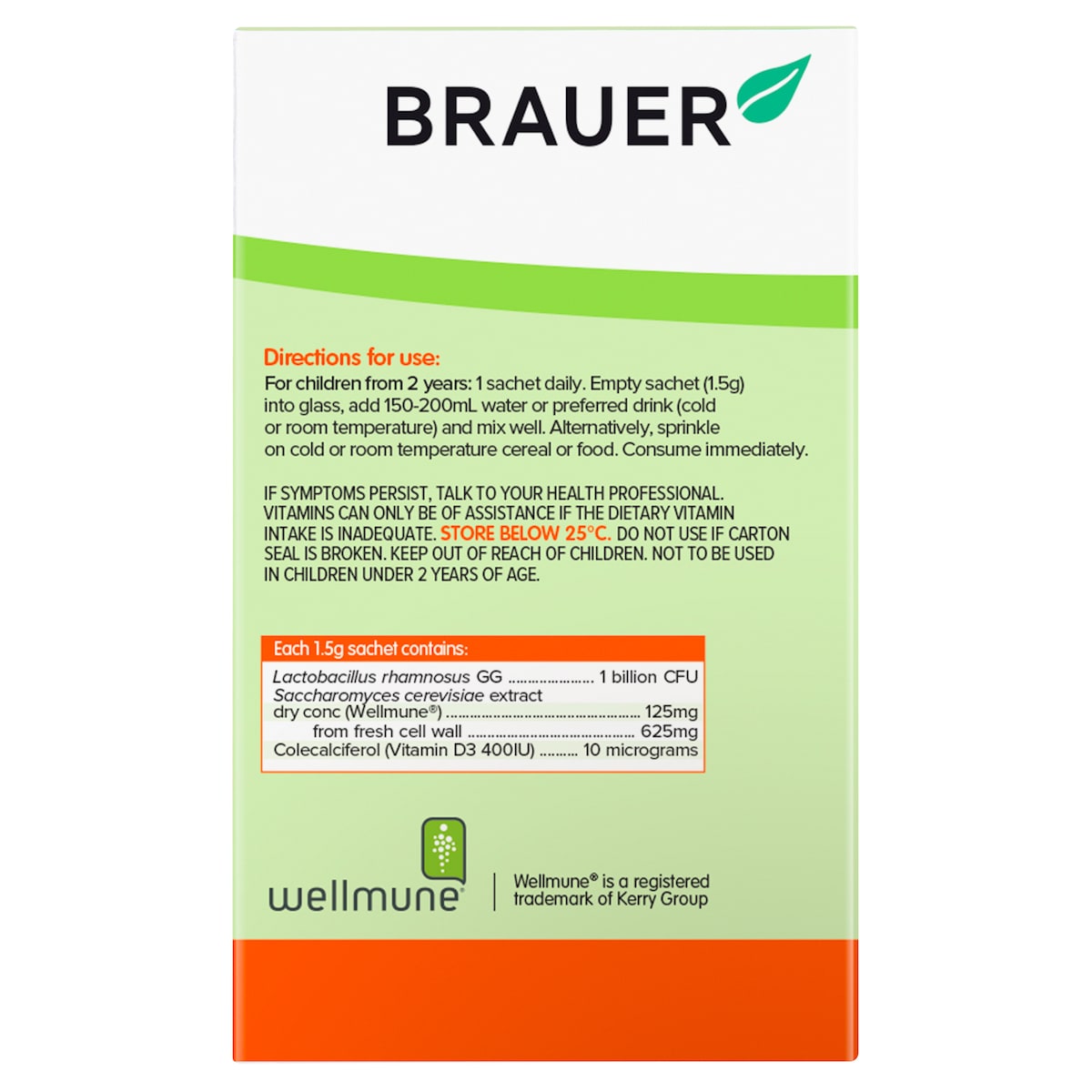 Brauer Baby & Kids Immune Defence Probiotic For Kids 30 Sachets