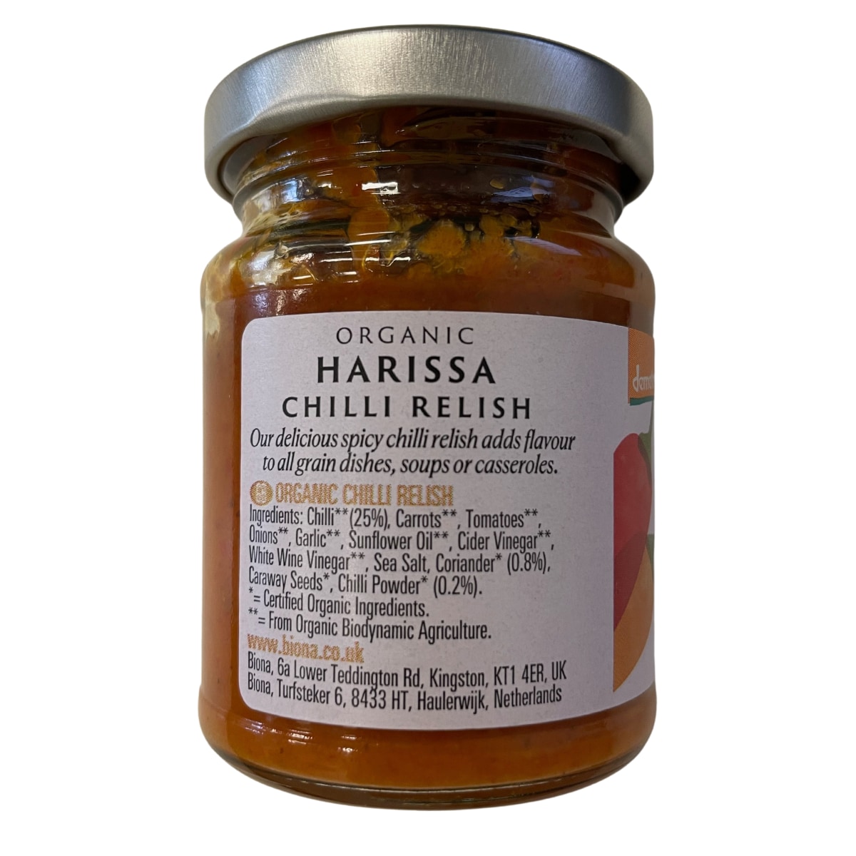 Biona Organic Harissa Chilli Relish 125G