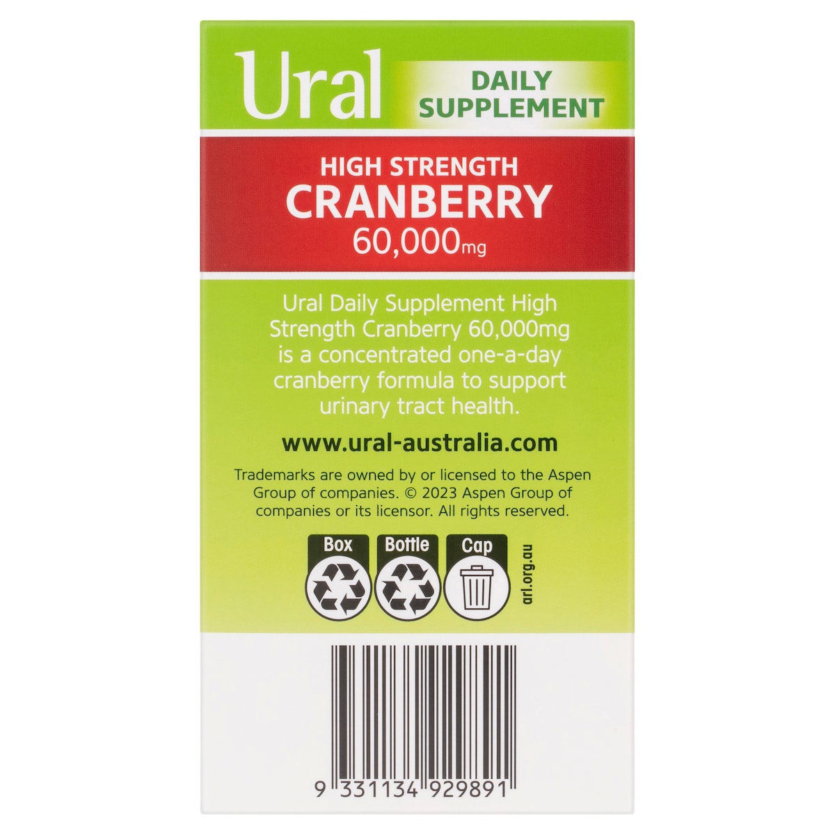 Ural High Strength Cranberry 60000Mg 90 Capsules