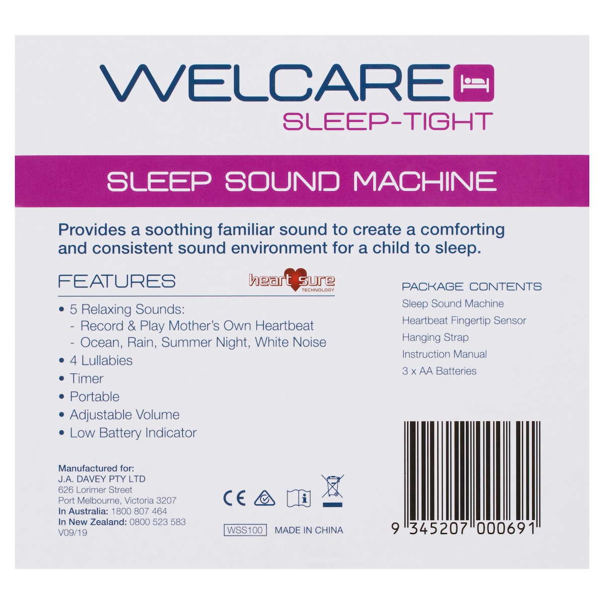 Welcare Sleep Tight Sleep Sound Machine