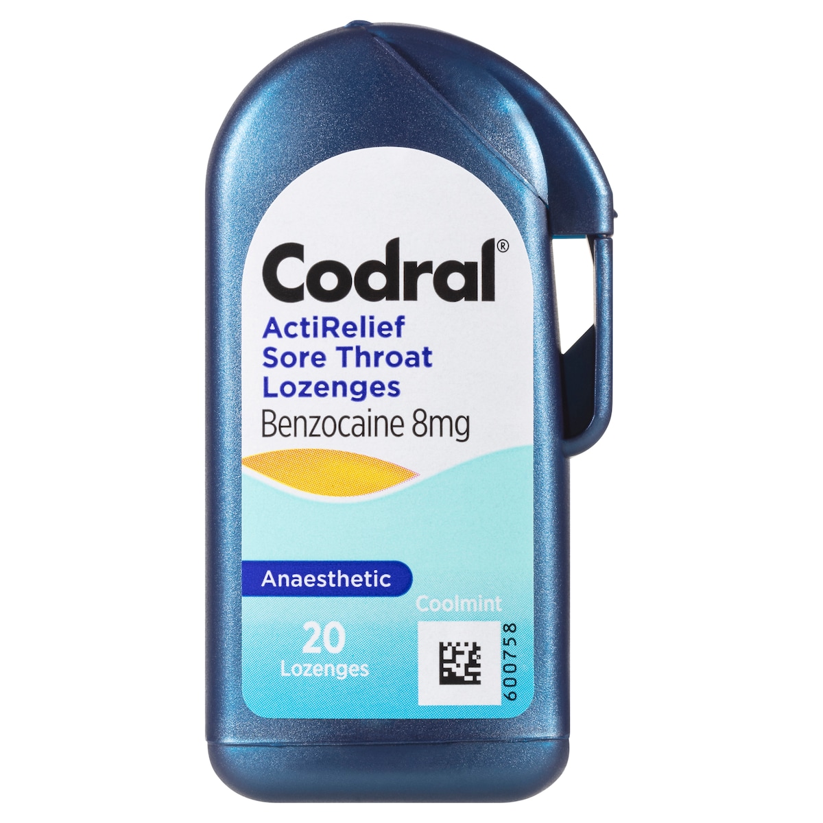 Codral Actirelief Sore Throat Lozenges Anaesthetic Coolmint 2 X 20 Pack