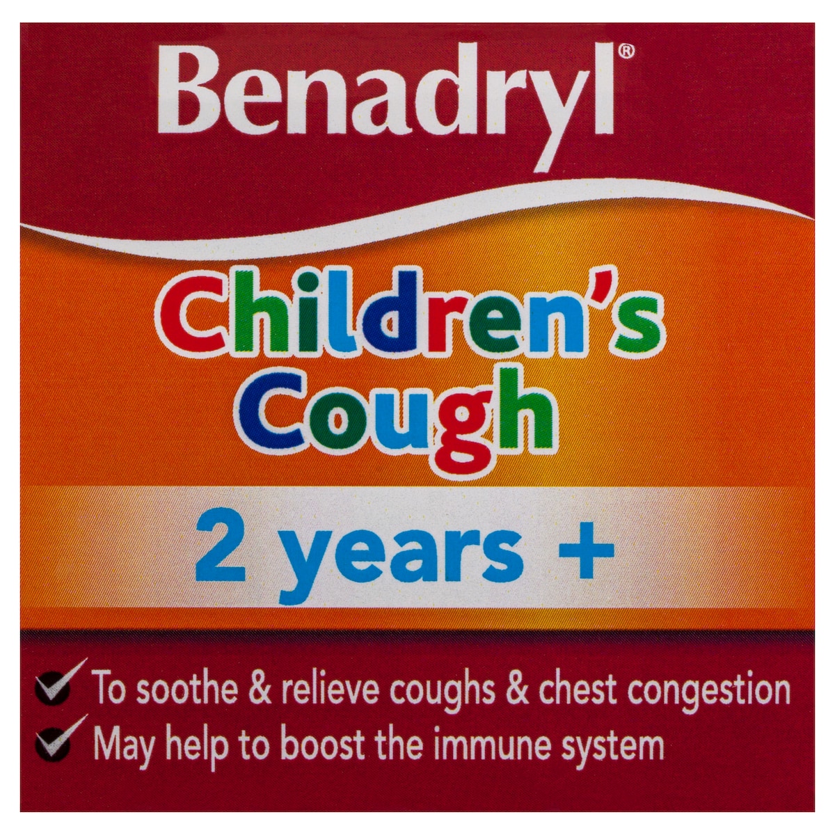 Benadryl Children's Cough 2 Years+ Honey Lemon Flavour 200Ml