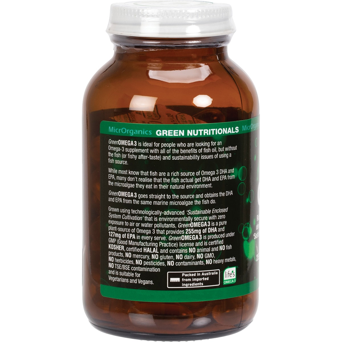 Green Nutritionals Green Omega3 90 Vegan Capsules