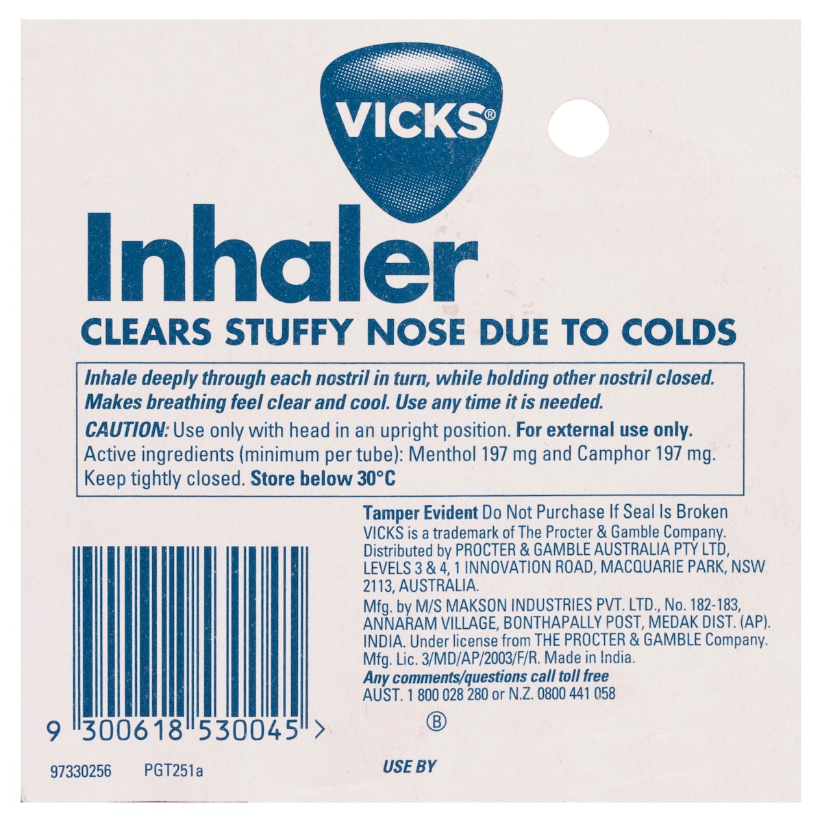Vicks Nasal Inhaler 0.5Ml