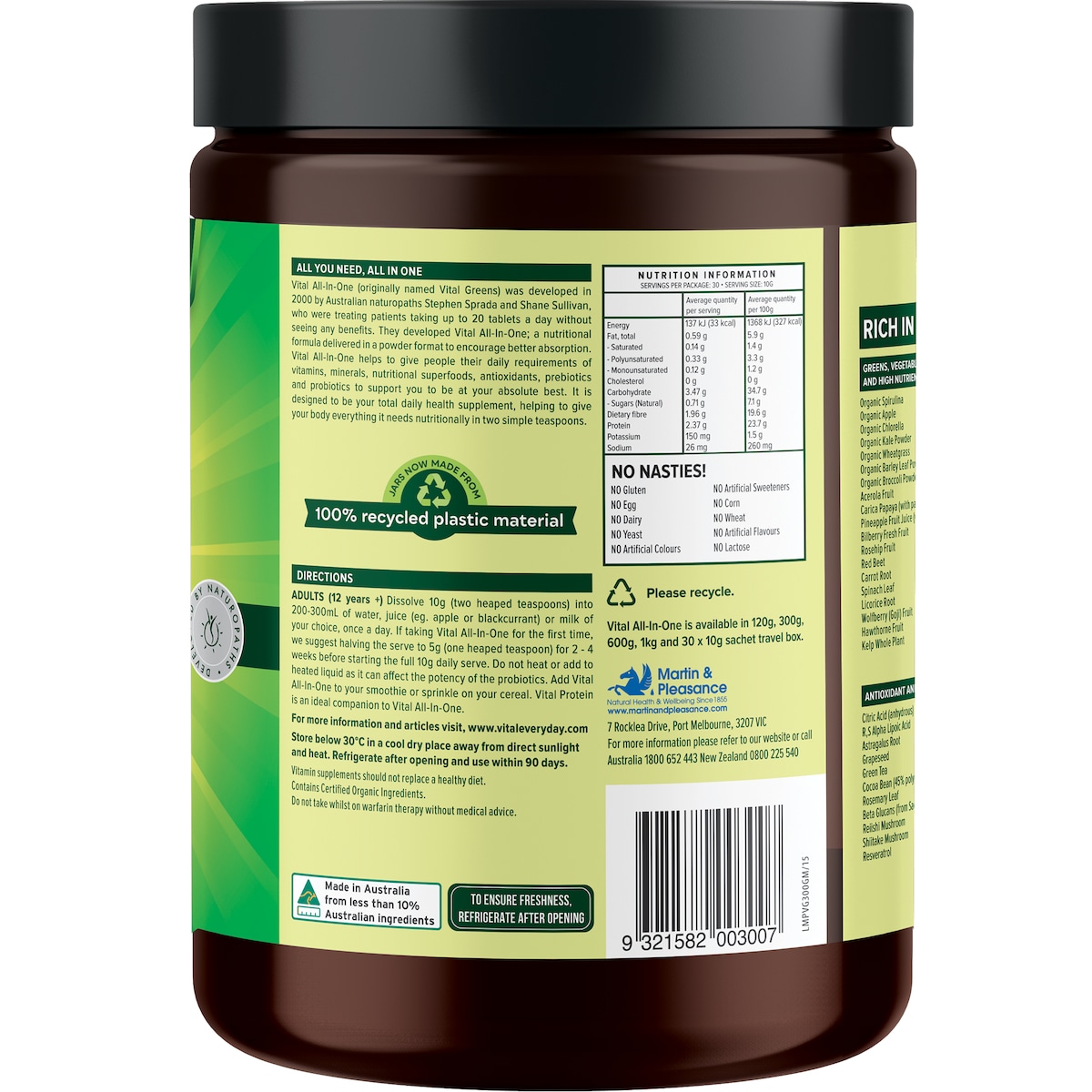 Vital All-In-One Daily Health Supplement Powder 300G