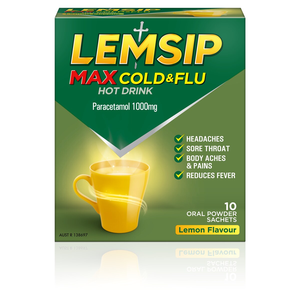 Lemsip Max Cold & Flu Relief Hot Drink Lemon 10 Sachets