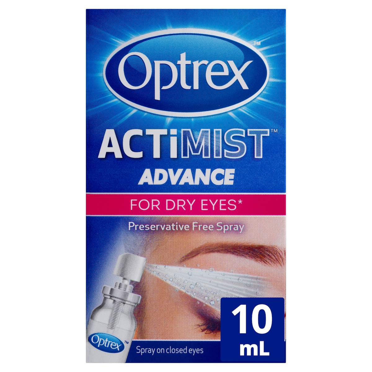 Optrex Actimist Advance Eye Spray Preservative Free 10Ml