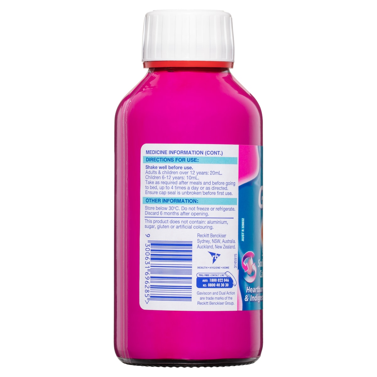 Gaviscon Dual Action Heartburn & Indigestion Mixed Berry 300Ml