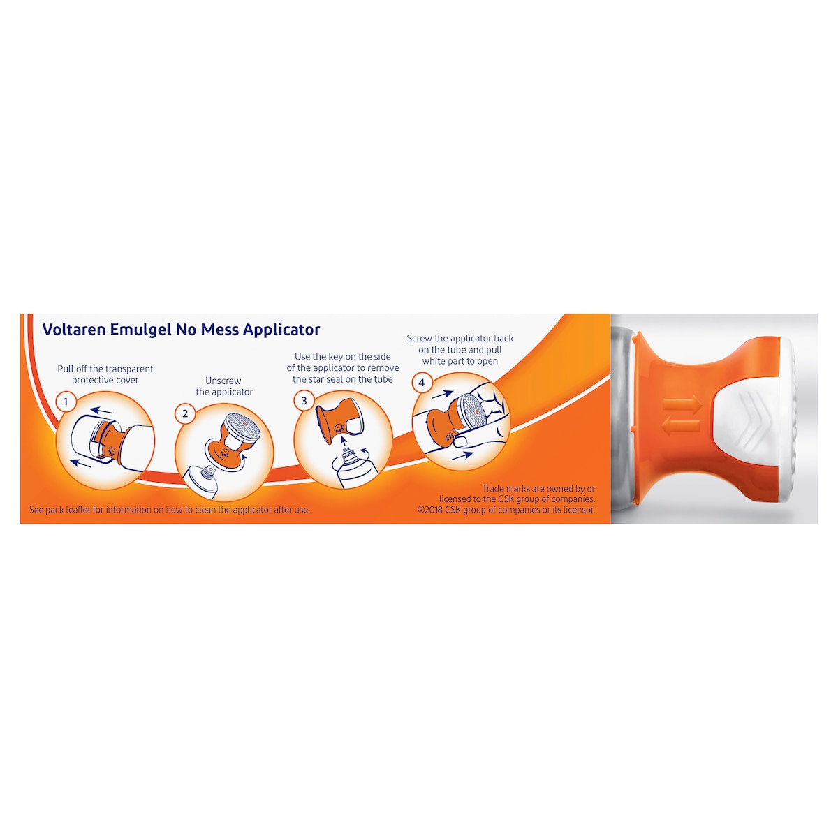 Voltaren Emulgel Muscle & Back Pain Relief With No Mess Applicator 75G