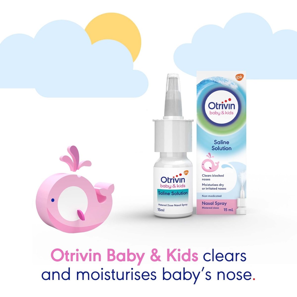 Otrivin Baby & Kids Natural Nasal Spray 15Ml