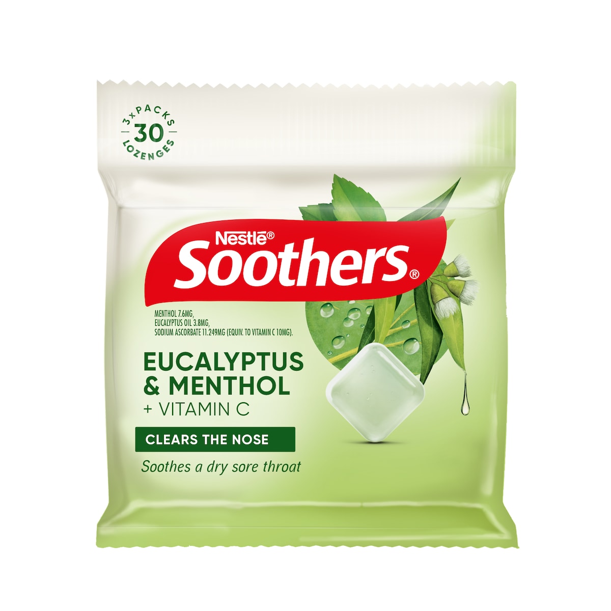 Nestle Soothers Eucalyptus & Menthol Multipack 3 X 10 Lozenges