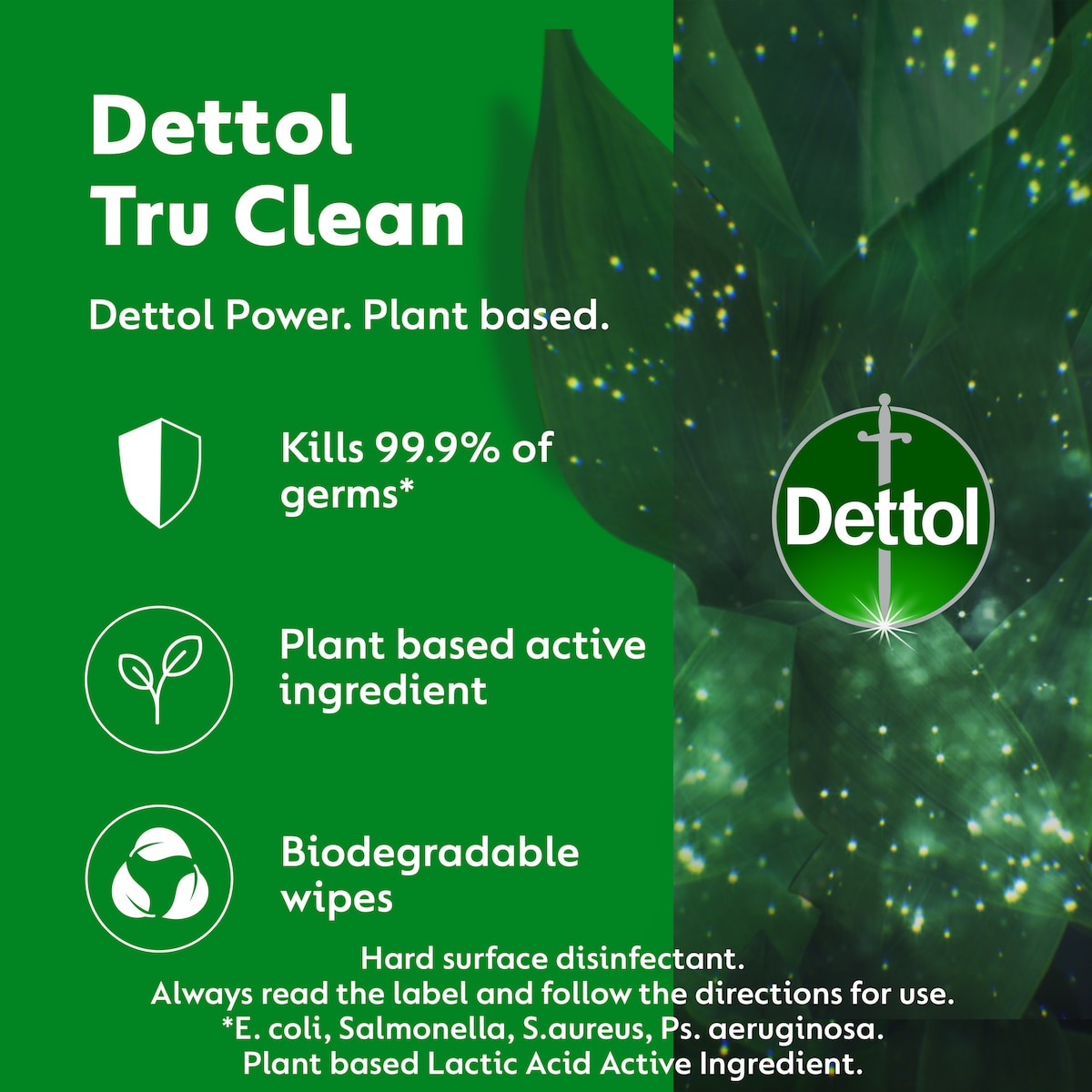 Dettol Tru Clean Antibacterial Wipes Zesty Citrus & Lemongrass 90 Pack